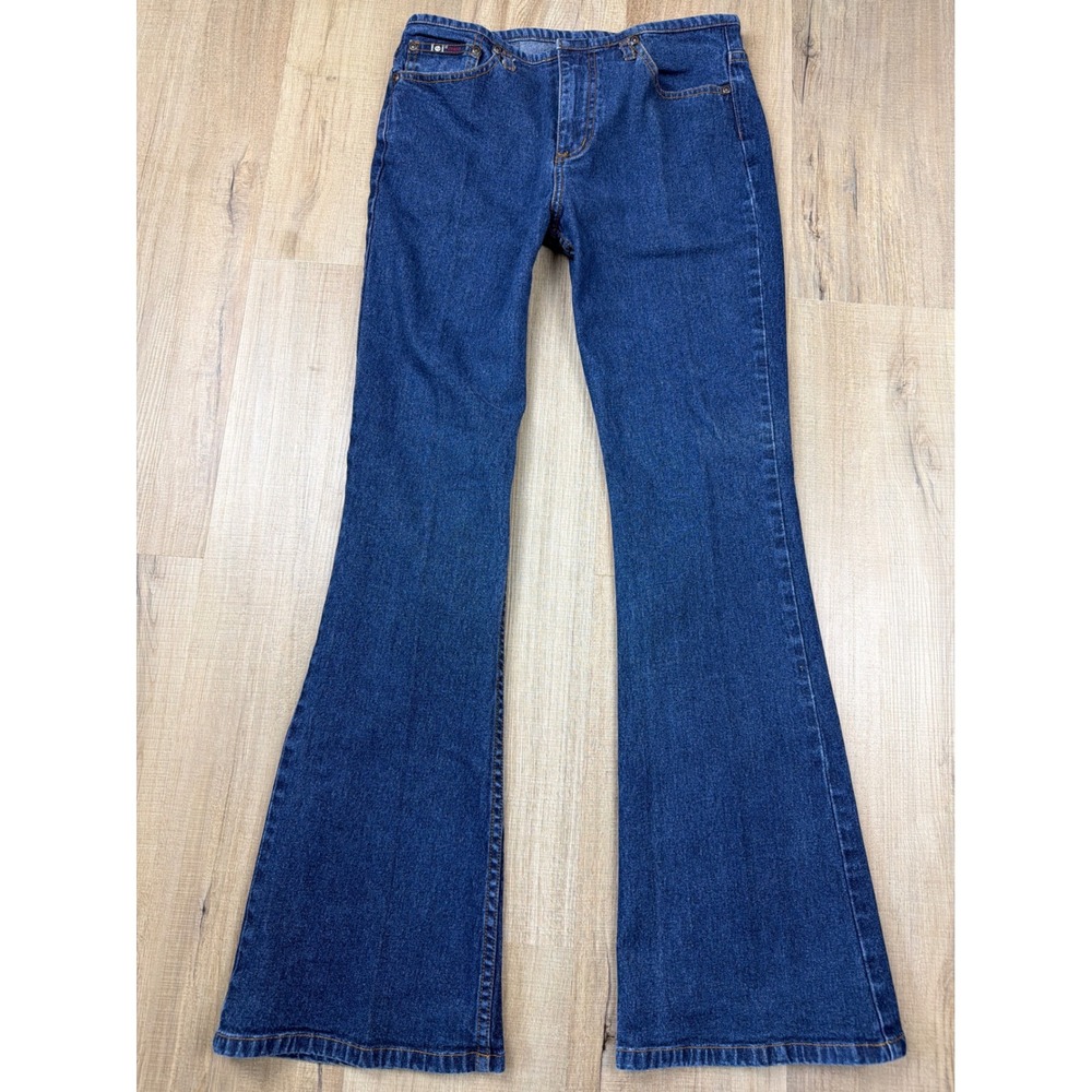 Vintage 2000's LEI Flare Jeans Womens‎ 7 Blue Denim Low Rise Bell Bottom Y2K - Picture 2 of 7